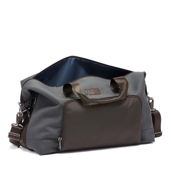 TUMI Alpha 3 Double Expansion Travel Satchel – Gray Nylon - Picture 1 of 7